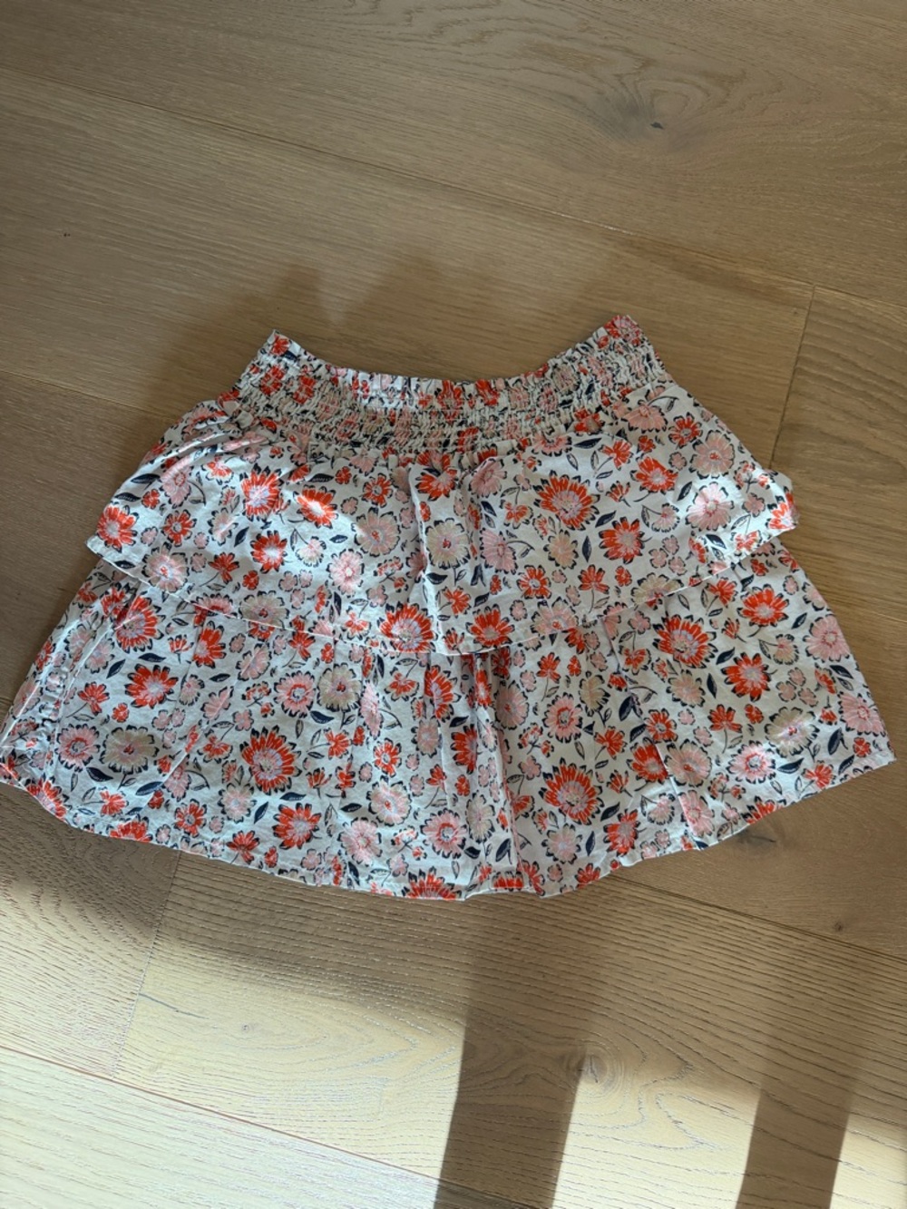 Vineyard Vines White Skirt with Orange Floral Print
